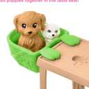 Barbie Chelsea Doll & Skate Park Playset with 2 Puppies, Skate Ramp, Scooter & 15+ Accessories, Brunette Small Doll with Blue Eyes