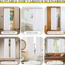 NICETOWN Pure White Blackout Curtains for Bathroom Privacy, Accordion Window Treatment for Bedroom Closet Thermal Insulated Door Curtains for Doorway Living Room Divider, 50" W x 80" L, 1 Panel