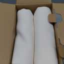 MIULEE Cream Blackout Curtains for Bedroom Living Room 84 Inches Long 2 Panels, Thermal Insulated Room Darkening Drapes Solid Grommet Noise Reduction Light Blocking Window Treatments 40x84 Inch