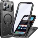 Cozycase TOP Military IP68 Waterproof Case for iPhone 17 Pro Shockproof Dust Proof Cover [Compatible with MagSafe] - Heavy Duty/360 Full Body/Rugged Built in Screen/Camera Protector with Lanyard Black