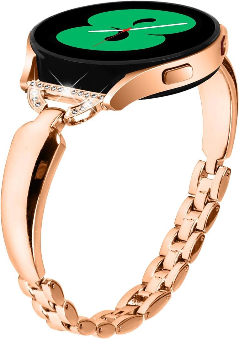 20mm Bracelet Compatible with Samsung Galaxy Watch 7 6 5 4 40mm 44mm Women's Stainless Steel Wristband