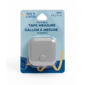 Retractable Body Measuring Tape 1.5M Soft Ruler Tape Measure with Lanyard for Sewing Tailoring Cloth Measurement Mini Size Portable Practical Plastic Measuring Tool Blue Pink White 150cm/59.06"