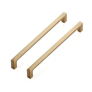 Ravinte 28 Pack Solid 7-1/2 Inch Square Cabinet Handles - Champagne Bronze Pulls for Drawers and Kitchen Cabinets - Hardware Handles