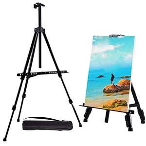 Foldable Portable Adjustable Metal Triangle Support Easel, Art Supplies, can be Used as a Blackboard/Poster Display