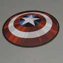 Marvel Captain America Dimensional Shield Metal Sign - Fun Captain America Wall Art for Home (Red/White)