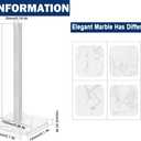 NearMoon Standing Paper Towel Holder, Stainless Steel Square Paper Towel Tissue Holder with Marble Base for Bathroom Kitchen Countertop, Standard or Jumbo-Sized Roll Paper (Brushed Nickel)