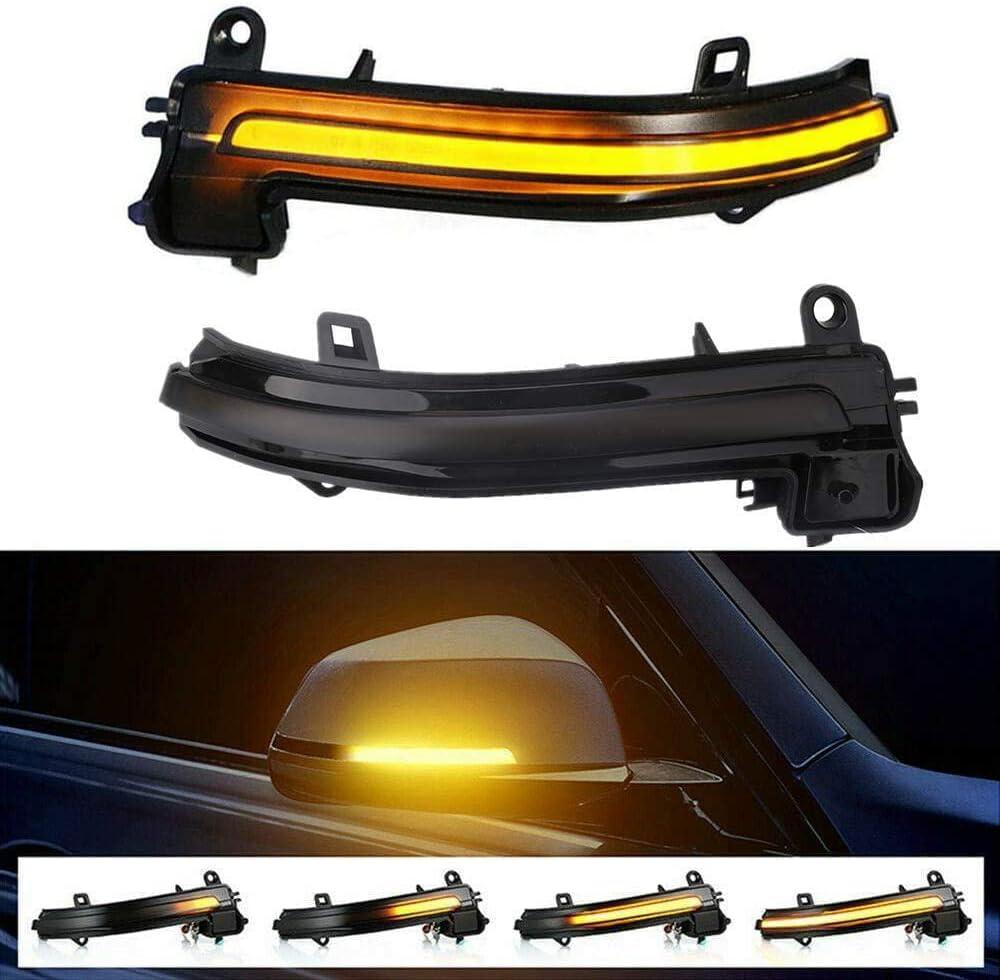 LED Dynamic Sequential Turn Signals Mirror Lights for BMW F30 F32 F36 F22 X1 i3 BMW 1/2/3/4 Series Smoked Sequential Side Marker Turn Signal Light Lamp Blinkers Accessories 63137280771 63137280772