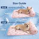 Dog Ice Silk Cooling Mat for Small Medium Dogs & Cats, Pink S | Non-Slip Breathable Cool Pet Pad, Cool Mat with Pillow, Portable Summer Dog Cooling Bed, Indoor Outdoor Travel Use