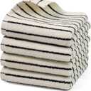 Jacquotha Hand Towels 4 Pack, Cotton Face Towels for Bathroom & Spa Days, Decorative Black Stripes for Kitchen Decor, 14 x 29