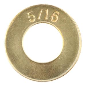 5/16" (100 Pack) Grade 8 SAE Washer, Thru-Hardened, Yellow Zinc by Makers Bolt
