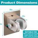 GwernKB Handheld Shower Head Holder with 2 Hanger Hooks,Strong Adhesive&Waterproof No Drilling Wall Mount Shower Bracket for RV and Kids&Elders,Install Any Height&Fix Firmly,Brushed Nickel