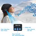 Stocking Stuffers Gifts for Men, LED Bluetooth Beanie Hat, Christmas Birthday Gifts for Men Dad Him Husband Grandpa, White Elephant Gifts for Adults, Camping Hiking Accessories Cool Gadgets