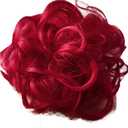 CAISHA Big Hairpiece Scrunchy Updo Bridal Hairstyle curly Messy Bun Red G28E