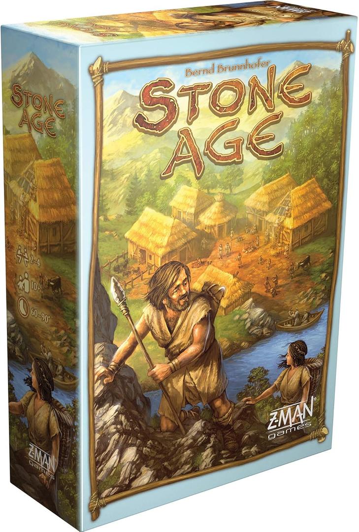 Stone Age Board Game - Engaging Worker Placement Strategy for Civilization Building! Fun Family Game for Kids and Adults, Ages 10+, 2-4 Players, 60-90 Minute Playtime, Made by Z-Man Games
