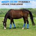 Fly Boots for Horses, Non-Slip Breathable Horse Fly Boots,Comfy Mesh Horse Fly Leggings (Blue)