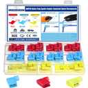 100pcs Nylon Flag Spade Female Insulated Quick Disconnects 22-18/16-14/12-10AWG Right Angle Spade Connector Red/Yellow/Blue 90 Degree Wire Terminal Connector