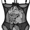 Avidlove Women One Piece Lingerie Sexy Lace Babydoll Mini Bodysuit