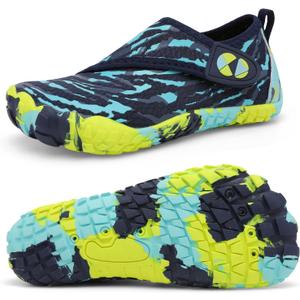 Centipede Demon Kids Water Shoes Girls Boys Quick Dry Aqua Shoes Barefoot Water Sneakers for Beach Swim Pool Boats Outdoor Water Sports Little/Big Kid (Ty1 Micainavygreen)