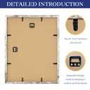 An&He 11x14 Picture Frame Set of 2, White Wood Grain Photo Frame for Wall Mounting or Tabletop Display