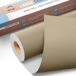 Leather Repair Kit for Furniture 16"x 31.5" Leather Tape Repair Patch Self Adhesive Sofa Vinyl Repair Patch Kit for Car Seat,Couch,Boat Seat,Chair - Khaki