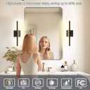 Aosclex 16 Inch Bathroom Lights Over Mirror, Rotatable, 12W 1080LM 5CCT Adjustable (2700K–6000K), Dimmable LED Bathroom Light Fixtures, IP44 Waterproof Black Modern Vanity Lights, ETL Certificated