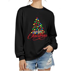 ZENUTA Sweatshirt for Women Long Sleeve Crewneck Womens Sweatshirt Pullover Long Sweatshirts for Women Tunic Top Loose Fit, L, Black