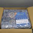 Washable Rugs 8x10 Soft Non Slip Vintage Area Rugs for Living Room Bedroom Stain Resistant Retro Distressed Floor Accent Carpet for Bedroom Dining Room Home Office Denim (Blue/Foggy)