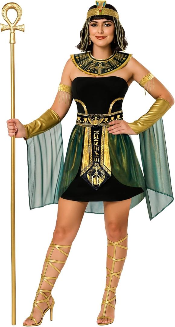 Morph Egyptian Costume Women, Cleopatra Costume Adult, Cleopatra Halloween Costumes, Halloween Costumes For Women Adult (Medium)