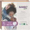 Bambo Nature Premium Eco-Friendly Baby Diapers, Size 5 (27-40 Lbs), 150 Count (6 Packs of 25)