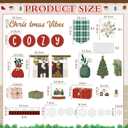 Christmas Fireplace Bulletin Board Set Cozy Christmas Vibes Classroom Decorations Colorful Banner Snowflakes Xmas Tree Gifts Snow Globe Cutouts with Buffalo Plaid Borders for Holiday Display