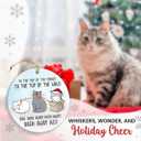 3 x Cat Christmas Ornament 2025  Funny Gifts for Cat Lovers & Friends, Double-Sided Ceramic Ornament for Tree or Car Decoration, Cute Animal Ornament for Women and Owners
