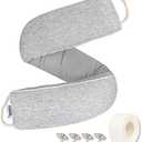 TORRAMI 30" Door Draft Stopper Under Bottom Insulation Noise Air Stopper 2.07LB,Wind Proof Guard Seal for Doors and Windows - Light Gray
