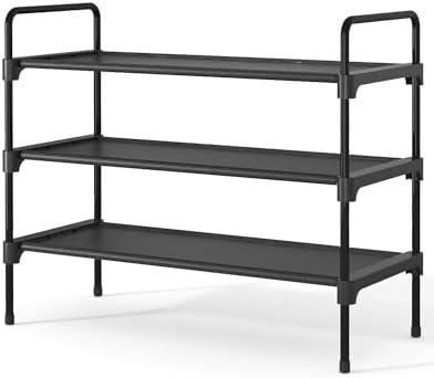 Kitsure Shoe Rack for Closet, Sturdy Shoe Storage for Entryway, Space-Saving Shoe Rack Small and Shoe Shelf, 27.6" Wide, Black Kitsure Shoe Rack for Closet, Sturdy Shoe Storage for Entryway, Space-Saving Shoe Rack Small and Shoe Shelf, 27.6" Wide, Black