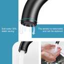 Bathroom Faucet 1 Hole, Black Vanity Faucet,Single Handle | for 1 Hole or 3 Hole Bathroom Sink, RV, Vanity,with Deck and Pop-up Drain Easy to Clean