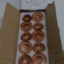 Glasseam Glass Taper Candle Holders: 10Pcs Small Tapered Candlestick Holders Bulk Short Amber Short Candle Sticks Holder Decor for Table Centerpiece Vintage Thanksgiving Christmas Fall Dinner Party