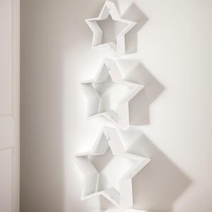 3 PCS Rustic Wooden Craft Stars | Handmade Tabletop Decor for Christmas Centerpiece, Fireplace Mantle & Shelf, DIY Ornament for Holiday Home and New Year Displays