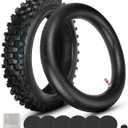 GREHUA 3.00-12 80/100-12 Dirt Bike Tire Inner Tube 12 Inch Rear for SSR 90cc 110cc 125cc PW80 CRF70 CRF110 XR70 KLX110 KX65 TTR90 TTR110 JR80 Baja DR70 Coolster QG-214 Off Road Motocross Heavy Duty