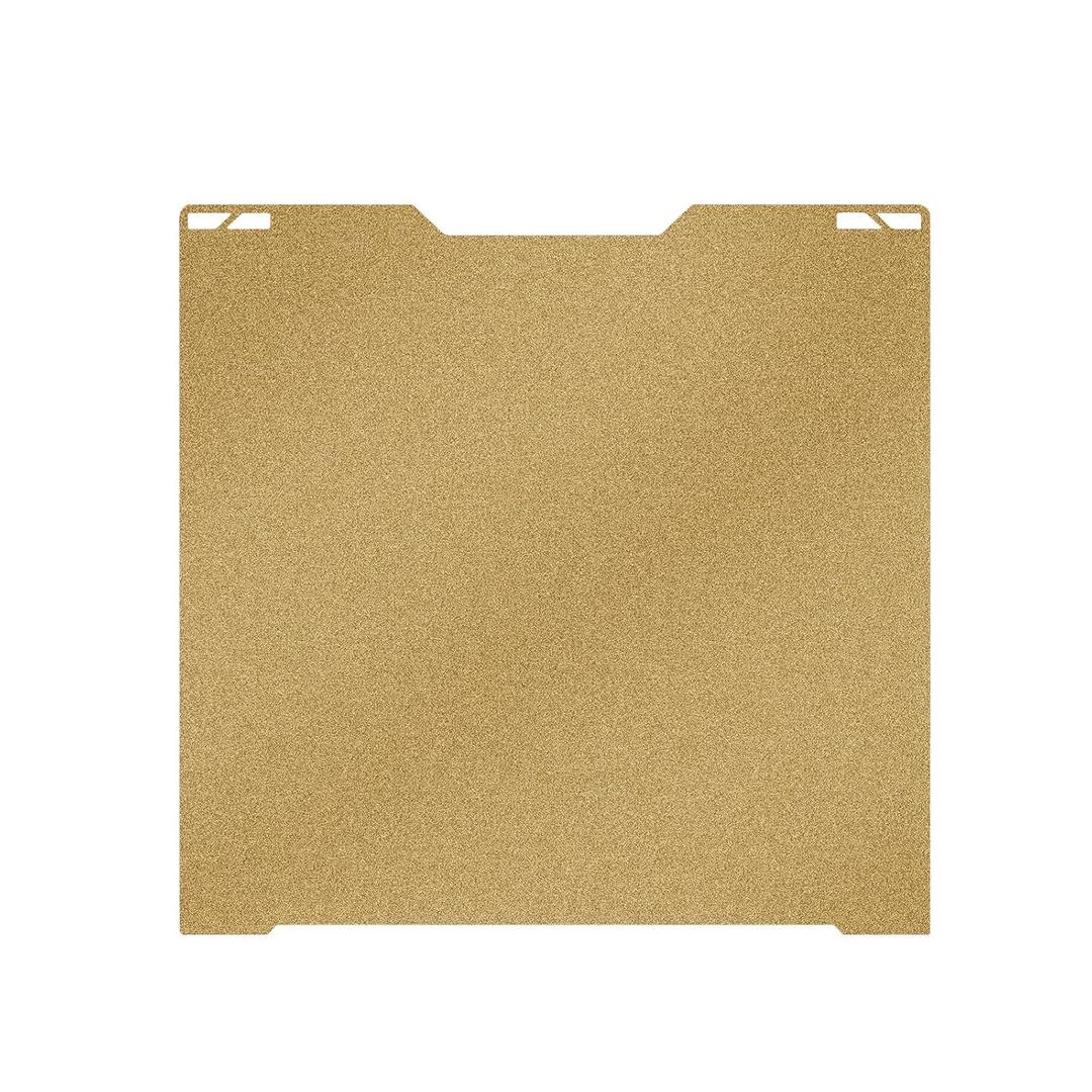 355x346mm PEI Build Plate for Bambu Lab H2D, Double Sided Gold Textured Flexible Spring Steel Bed, High Temp 300 Resistant Heated Platform for PLA/PETG/ABS/TPU
