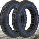 10 Inch Off Road Tires, 10x2.0 Solid Tire Replacement for Hiboy S2 Pro AOVOPRO ES80 Electric Scooter, 10x2/54-152 Replacement Tire, Honeycomb Tubeless Rubber Front Rear Tyre