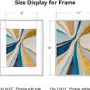 11x14 Picture Frame, Silver Brushed Thin Metal Aluminum Photo Frame with HD Glass, Fit 8x10 with Mat or 11 x 14 without Mat, for Wall, 1 Pack
