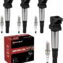 UF598 Ignition Coil Pack and Iridium Spark Plugs Set of 4 Compatible with Mini Cooper Cooper Countryman 2007-2016 1.6L L4 Replaces#C1692, GN10328