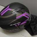 SanQing Adult Modular Flip-Up Full Face Motorcycle Helmets-DOT (Purple, Small)
