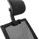 Office Chair Mesh Headrest Attachment Universal, Adjustable & Detachable Ergonomic Neck Support Cushion Clip On, Breathable Mesh Head Pillow Detachable (Sponge, Black)