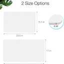 Large Diatomite Stone Bath Mat, Premium Non-Slip Natural Diatomaceous Earth Bathtub Quick Drying Mats for Bathroom Floor (30" x 17" White)