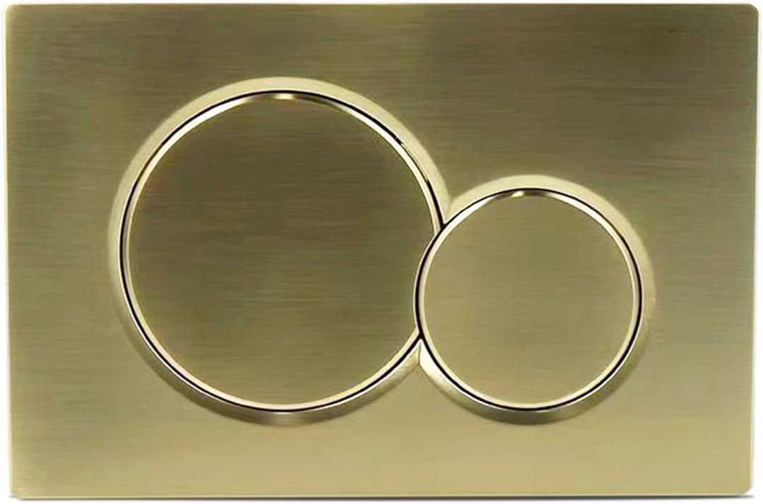 Dual-Flush Actuator Plate Compatible with Geberit 115.770.46.6, Brushed Gold