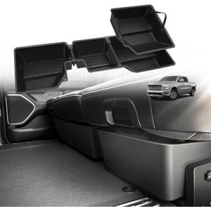 VaultsOnWheels Under Seat Storage Box Fit for Dodge Ram 1500 2026 2025-2019 Crew Cab Accessories, Console Organizer Truck Tool Box Custom Fit Detachable Underseat Organizer (Not for Classic Model)