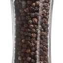 Salt and Pepper Grinder Tall Size - Black Pepper,Herb Shakers Mill Refillable Manual - Stainless Steel Lid - Adjustable Coarseness - Glass Material- Fits in Home,Kitchen,Barbecue