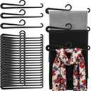 100 Pcs Plastic Scarf Hangers 7.9 Inch with Curved Bar Curved Display Hooks for Scarves Tights Leggings, Boutique Shop Vendor Show Retail Use Black