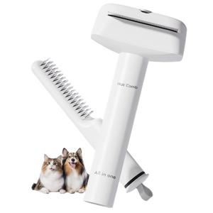 3-in-1 Pet Grooming Tool - Deshedding Dog Brush, Dematting Comb, Undercoat Rake for Long Hair Dogs & Cats, Grooming Comb for Shedding and Matting