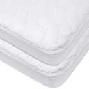 American Baby Company 2 Pack Waterproof Fitted Mini Crib Mattress Protector 38" x 24" - Quilted, Noiseless, Soft & Breathable Pack n Play and Mini Crib Mattress Cover